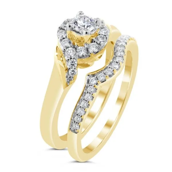 14K Yellow Gold Diamond Wedding Set Van Adams Jewelers Snellville, GA