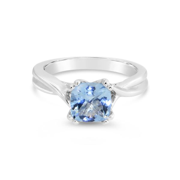 14K White Gold Aquamarine Engagement Ring Van Adams Jewelers Snellville, GA