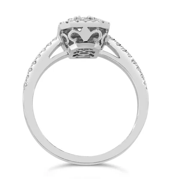 14K White Gold Yellow Sapphire Diamond Engagement Ring Image 3 Van Adams Jewelers Snellville, GA