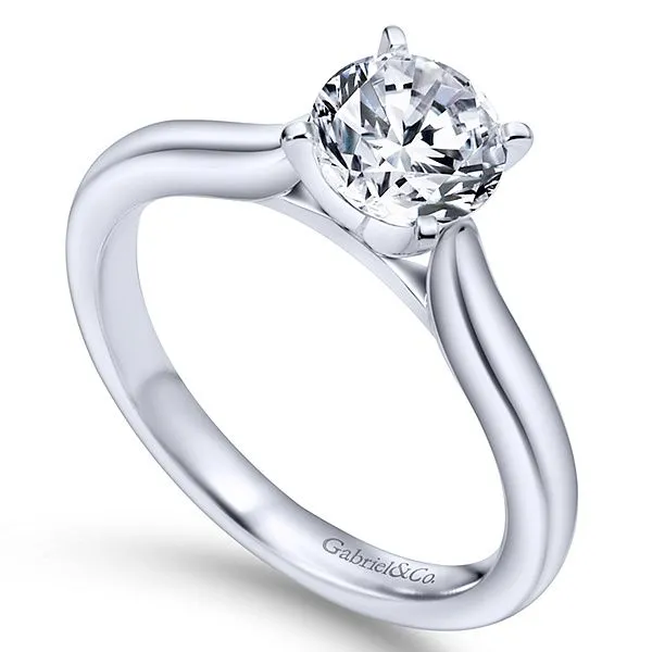 1 Carat Lab Grown Cathedral Mount Solitaire Image 3 Van Adams Jewelers Snellville, GA