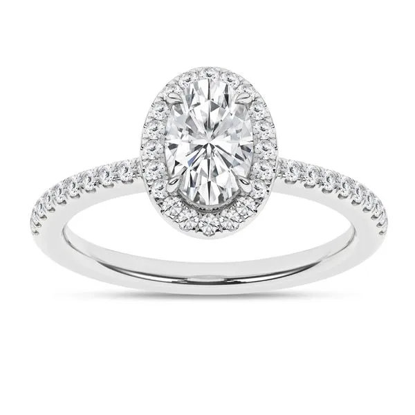 Oval Halo Lab Grown Diamond Engagement Ring Van Adams Jewelers Snellville, GA