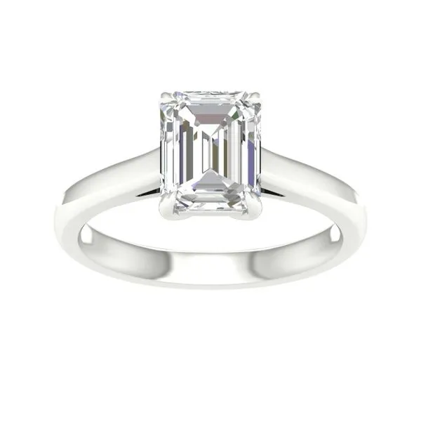 14K White Gold 2 CT Lab Grown Emerald Cut Diamond Solitaire Ring similar item image