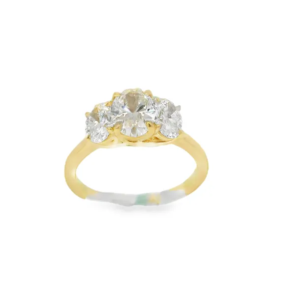 3 Stone Lab Grown Oval Diamond Ring Image 2 Van Adams Jewelers Snellville, GA