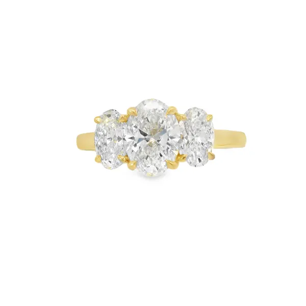 3 Stone Lab Grown Oval Diamond Ring Van Adams Jewelers Snellville, GA