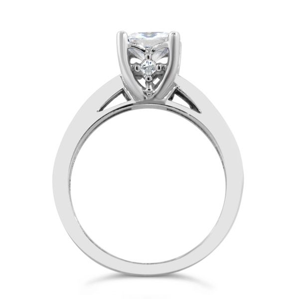 14K White Gold Moissanite Ring Image 2 Van Adams Jewelers Snellville, GA