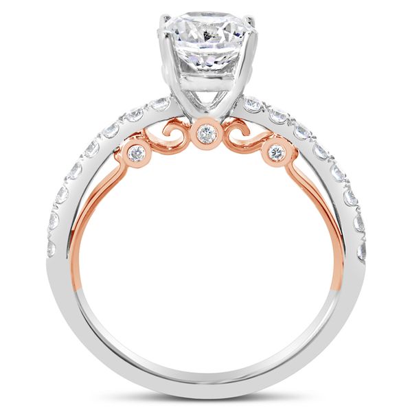 14K Two-Toned Gold Engagement Ring with 1 CT Lab Grown Diamond Center Image 2 Van Adams Jewelers Snellville, GA
