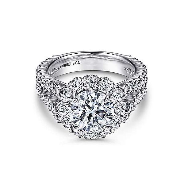 4 CT Diamond Halo Ring Van Adams Jewelers Snellville, GA