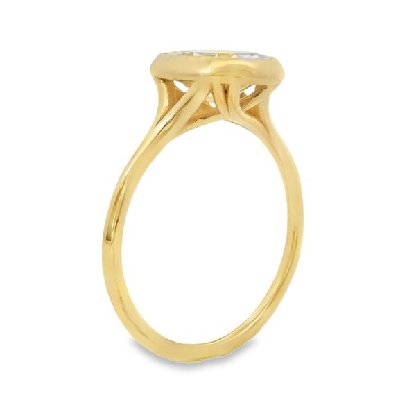 2 CT Bezel Set Oval Lab Diamond Ring Image 2 Van Adams Jewelers Snellville, GA