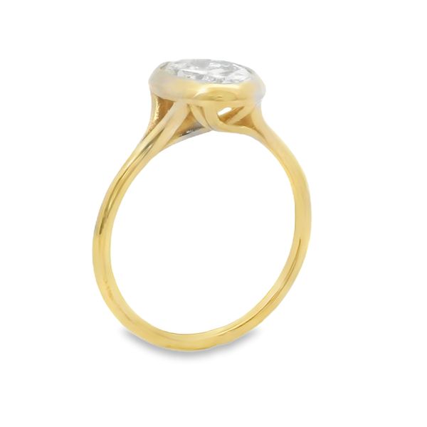 2 CT Bezel Set Oval Lab Diamond Ring Image 4 Van Adams Jewelers Snellville, GA