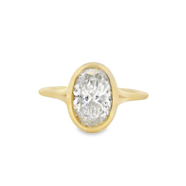 2 CT Bezel Set Oval Lab Diamond Ring Van Adams Jewelers Snellville, GA