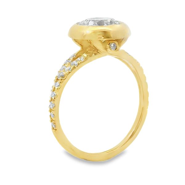 2 1/3 CT Bezel Lab Grown Diamond Engagement Ring Image 2 Van Adams Jewelers Snellville, GA