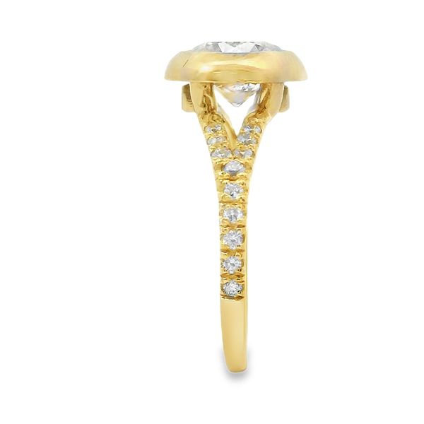 2 1/3 CT Bezel Lab Grown Diamond Engagement Ring Image 4 Van Adams Jewelers Snellville, GA