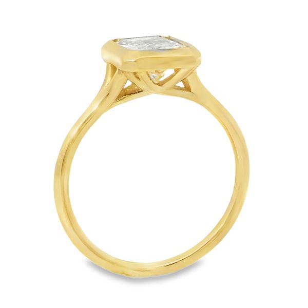 Bezel Set Radiant Lab Grown Diamond Ring Image 2 Van Adams Jewelers Snellville, GA