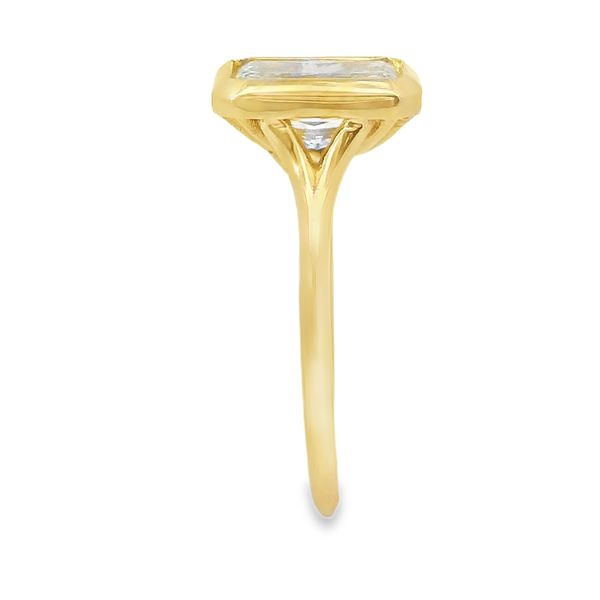 Bezel Set Radiant Lab Grown Diamond Ring Image 4 Van Adams Jewelers Snellville, GA