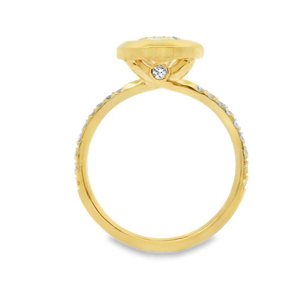 Bezel Set Lab Grown Oval Diamond Ring Image 3 Van Adams Jewelers Snellville, GA
