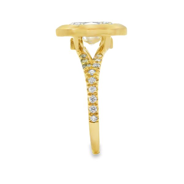 Bezel Set Lab Grown Oval Diamond Ring Image 4 Van Adams Jewelers Snellville, GA