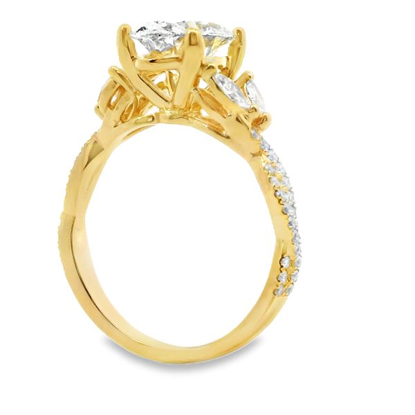 Twisted Lab Grown Diamond Engagement Ring Image 2 Van Adams Jewelers Snellville, GA