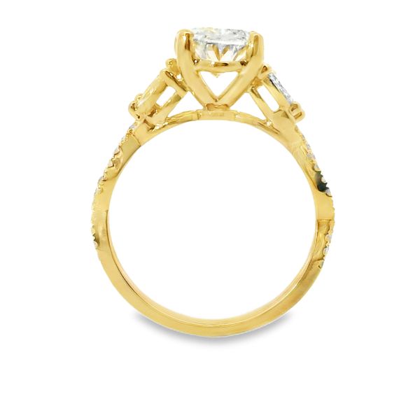 Twisted Lab Grown Diamond Engagement Ring Image 3 Van Adams Jewelers Snellville, GA