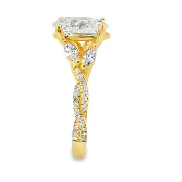 Twisted Lab Grown Diamond Engagement Ring Image 4 Van Adams Jewelers Snellville, GA
