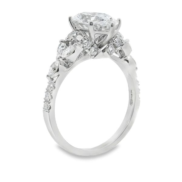 Van Adams Bridal Collection | 14K White Gold Oval Lab-Grown Diamond Nature-Inspired Engagement Ring Image 2 Van Adams Jewelers Snellville, GA