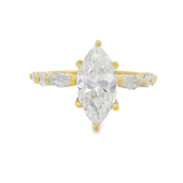 14K Yellow Gold Lab Grown Diamond Marquise Setting Van Adams Jewelers Snellville, GA