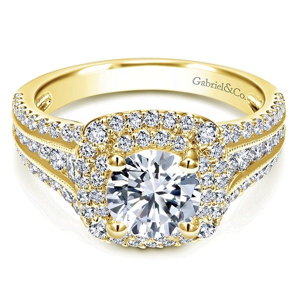 Gabriel & Co.14K Yellow Gold Diamond Semi-Mount Van Adams Jewelers Snellville, GA
