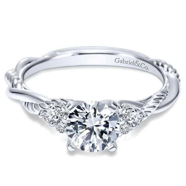 Gabriel & Co. 14K White Gold Diamond Semi-Mount Van Adams Jewelers Snellville, GA