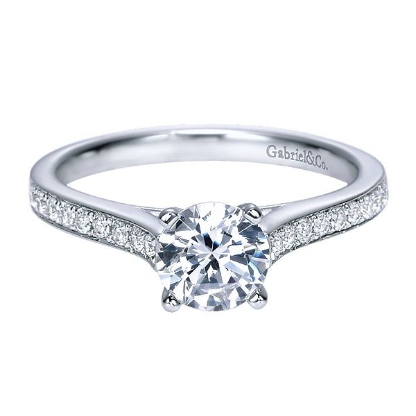 Gabriel & Co. 14K White Gold Diamond Semi-Mount Van Adams Jewelers Snellville, GA