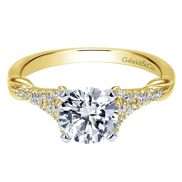 Gabriel & Co. 14K Yellow Gold Diamond Semi-Mount Van Adams Jewelers Snellville, GA