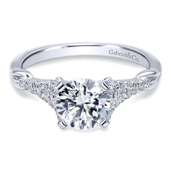 Gabriel & Co. 14K White Gold Diamond Semi-Mount Van Adams Jewelers Snellville, GA
