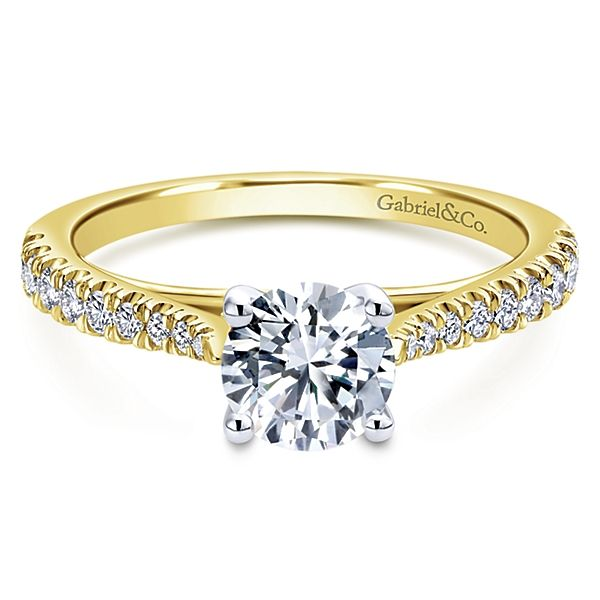 Gabriel & Co. 14K Yellow Gold Diamond Semi-Mount Van Adams Jewelers Snellville, GA