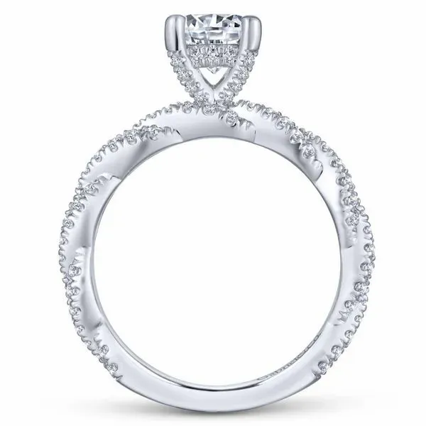 Gabriel & Co. 14K White Gold Diamond Semi-Mount Image 2 Van Adams Jewelers Snellville, GA