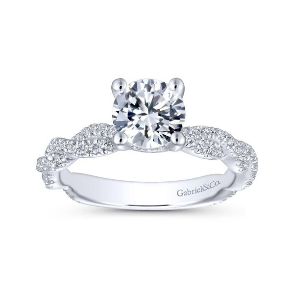 Gabriel & Co. 14K White Gold Diamond Semi-Mount Image 5 Van Adams Jewelers Snellville, GA