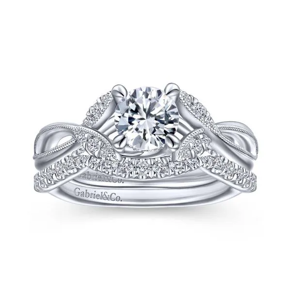 Gabriel & Co. 14K White Gold Diamond Semi-Mount Image 4 Van Adams Jewelers Snellville, GA