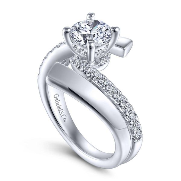 Gabriel & Co. 14K White Gold Diamond Semi-Mount Image 3 Van Adams Jewelers Snellville, GA