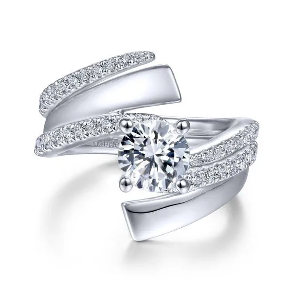 Gabriel & Co. 14K White Gold Diamond Semi-Mount Image 4 Van Adams Jewelers Snellville, GA