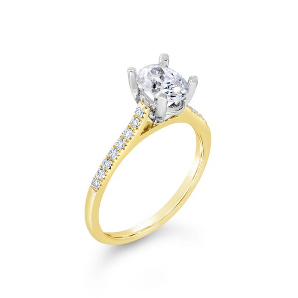 Gabriel & Co. 14K Yellow Gold Diamond Semi-Mount Image 2 Van Adams Jewelers Snellville, GA