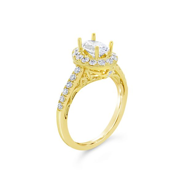 14K Yellow Gold Diamond Semi-Mount Image 3 Van Adams Jewelers Snellville, GA