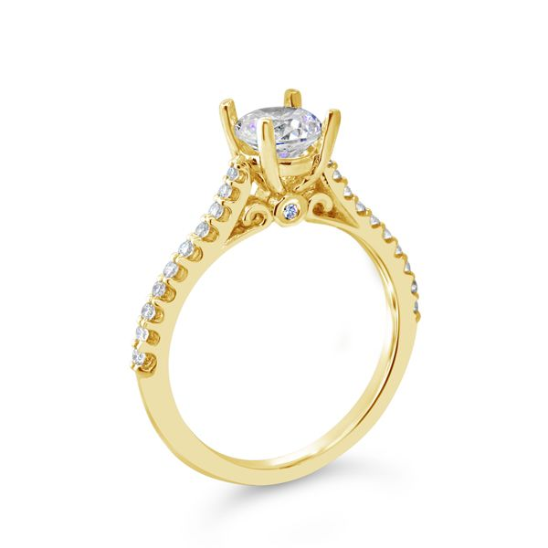 Van Adam's Collection 14K Yellow Gold Diamond Semi-Mount Image 2 Van Adams Jewelers Snellville, GA