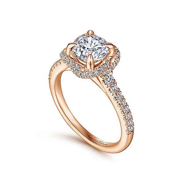 Gabriel & Co. 14K Rose Gold Diamond Semi-Mount Image 2 Van Adams Jewelers Snellville, GA