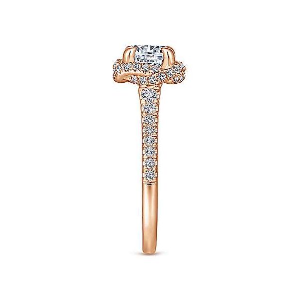Gabriel & Co. 14K Rose Gold Diamond Semi-Mount Image 4 Van Adams Jewelers Snellville, GA