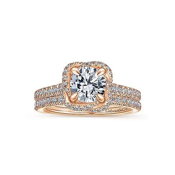 Gabriel & Co. 14K Rose Gold Diamond Semi-Mount Van Adams Jewelers Snellville, GA