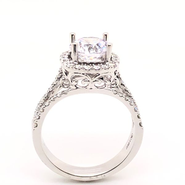 Van Adam's Collection 14K White Gold Diamond Semi-Mount Image 3 Van Adams Jewelers Snellville, GA