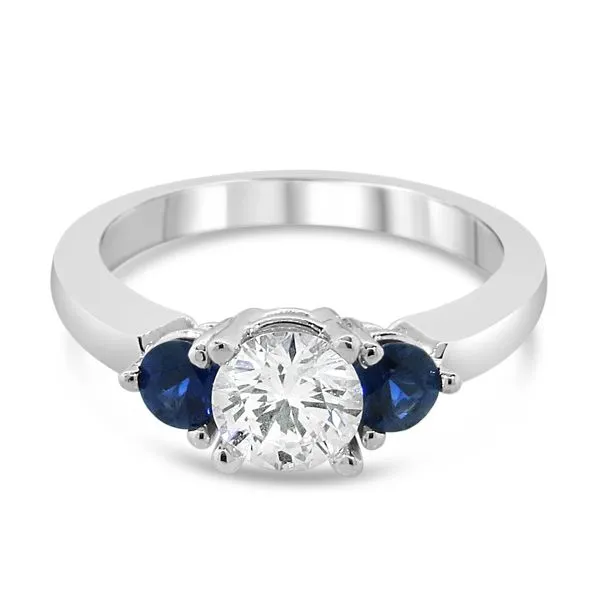 14K White Gold Diamond and Sapphire Van Adams Jewelers Snellville, GA