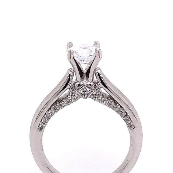 14K White Gold Diamond Semi Mount Image 2 Van Adams Jewelers Snellville, GA