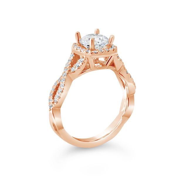 Van Adam's Collection 14K Rose Gold Diamond Semi-Mount Image 2 Van Adams Jewelers Snellville, GA