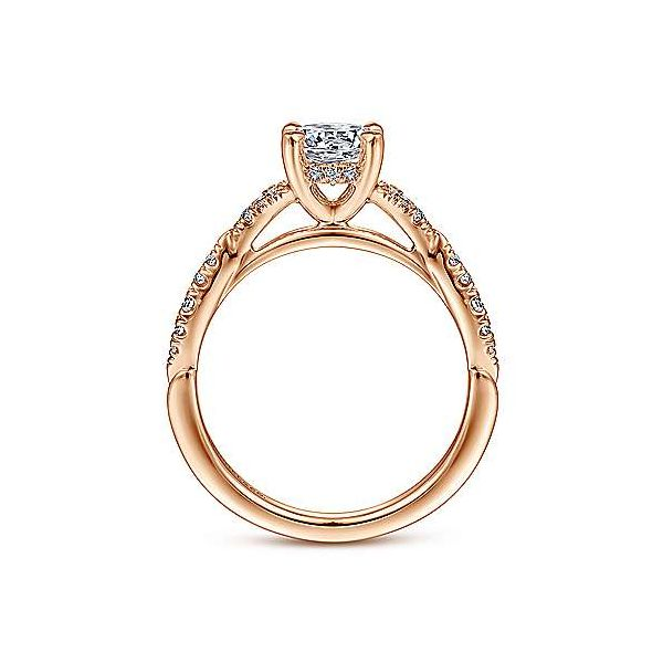14K Rose Gold Round Diamond Engagement Ring Image 2 Van Adams Jewelers Snellville, GA