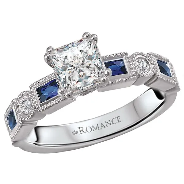 Sapphire and Diamond Engagement Ring Van Adams Jewelers Snellville, GA