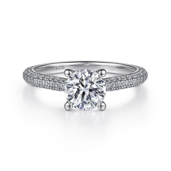 Gorgeous 14K White Gold Diamond Engagement Ring Van Adams Jewelers Snellville, GA