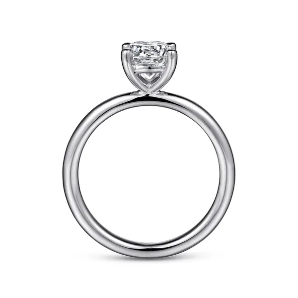 14K White Gold Round Solitaire Engagement Ring Image 2 Van Adams Jewelers Snellville, GA